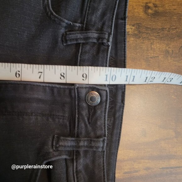 American Eagle Jeans 6 S Next Level Stretch Jegging Super Hi Rise Black Wash - Picture 9 of 12
